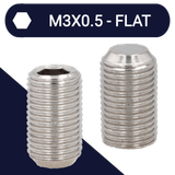 M3X0.5 Set Screw,Stainless Steel A2,DIN 913 Flat Point