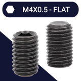 M4X0.5 Fine Allen Set Screw Stud 45H DIN 913 Flat Point