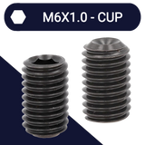 M6X1.0 Set Screw,Steel Class 45H,DIN 916 Cup Point