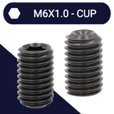 M6X1.0 Set Screw,Steel Class 45H,DIN 916 Cup Point