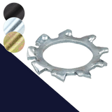 Toothed EXTERNAL Star Lock Washer DIN 6797-A Zinc Plated