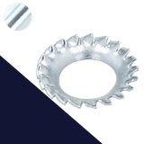 Serrated Cup Lock Washer,External DIN 6798-V,Steel, Zinc Plated