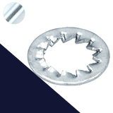 Serrated Star Lock Washer,Internal DIN 6798-J,Steel, Zinc Plated