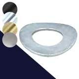 Steel, Form B Crinkled,Wave Washer,DIN 137B