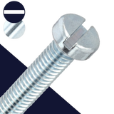 Slotted Cheese Head 4.8 Zinc M8X1.25 Coarse DIN 84