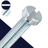 M8 Slotted Cheese Head,Steel Class 4.8 Zinc,DIN 84