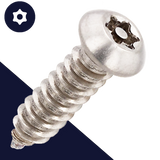 M3.5 Button Head Torx + Pin,Stainless Steel A2,Self-Tapping Security Screw