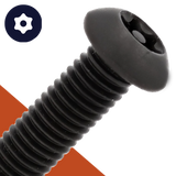 M8 Button Head Torx + Pin,Stainless + Black Oxide,Security Screw