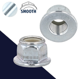 Fine DIN 6926 Nylon Flange,Steel Class 10 Zinc Plated,Smooth Bottom Nut