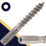 M8X1.25 Torx Hanger Bolt,Stainless Steel A2,Machine + Wood Thread