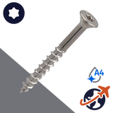 M4.5 Torx Flat Wood Screw,Quadra Speed Cutting Tip,A4-50 Stainless