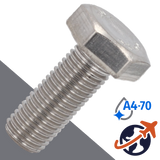 M14X2.0 Hex Bolt,A2-70 Stainless,DIN 931 / 933
