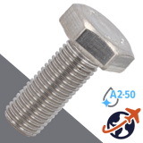 M39X4.0 Hex Bolt,A2-50 Stainless,DIN 931 / 933
