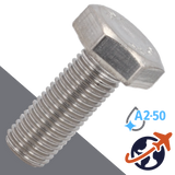 M39X4.0 Hex Bolt,A2-50 Stainless,DIN 931 / 933