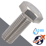 M16X2.0 Hex Bolt,A2-80 Stainless,DIN 931 / 933