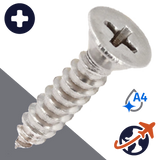 M2.2 Flat Phillips Tapping,DIN 7982-C,A4 Stainless Steel