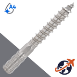 A4 Stainless M10 Coarse Hanger Bolt
