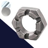 Castle Nut Low 17H Carbon Steel Plain  DIN 937