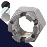 Full Height Castle Nut FINE,Steel Class 6/8,DIN 935