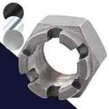 Full Height Castle Nut FINE,Steel Class 6/8,DIN 935