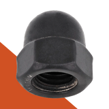 Acorn Nut, Coarse,Stainless + Black Oxide,DIN 1587