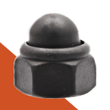 Acorn Nylon Nut Black Stainless DIN 986