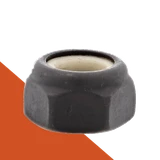 Coarse DIN 985 Nylon Nut,A2 Stainless + Black Oxide,Passivated