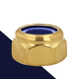 Nylon Locking Nut Brass DIN 985