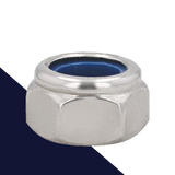 Nylon Locking Nut Fine Thread - A2 Stainless DIN 985
