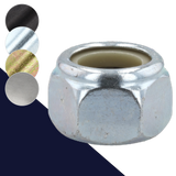 Fine DIN 985 Nylon Nut,Steel Class 10 Hardened,Black, Zinc, Yellow, Flake