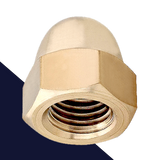 Acorn Nut, Coarse,Brass,DIN 1587