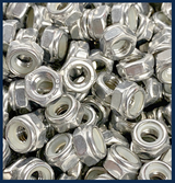Coarse DIN 985 Nylon Nut BULK,A4-80 Stainless Steel,Passivated, 100pcs