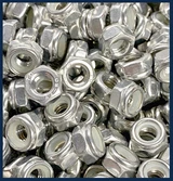 Coarse DIN 985 Nylon Nut BULK,A4-80 Stainless Steel,Passivated, 100pcs