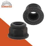 Coarse DIN 6926 Nylon Flange,A2 Stainless + Black Oxide,Serrated Bottom Nut