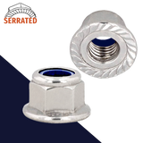 Coarse DIN 6926 Nylon Flange,A2 Stainless Steel,Serrated Bottom Nut