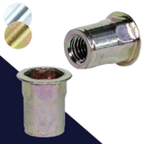 Metric Smooth Hex,Rivet Insert Nut,Steel