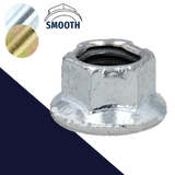 Top Lock Flange Nut M8,Steel Class 10 Zinc Plated,10mm Small Wrench