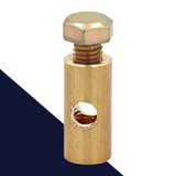 Barrel Cable + Screw,Two-Piece Set 5mm,Steel, Yellow Zinc