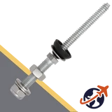 M8 Assembled Hanger Bolts,Umbrella Gasket + Cone Point,Stainless Steel