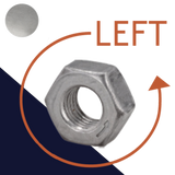 Fine Hex Nut LEFT HAND Steel DIN 934