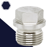 Stainless Hex BSPP British Parallel Plug DIN 910 Stainless Hex BSPP British Parallel Plug DIN 910