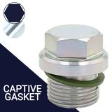 Flanged Hex Drive Plug,Captive Sealing Washer,DIN 910 + Similar