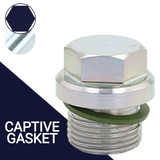 Flanged Hex Drive Plug,Captive Sealing Washer,DIN 910 + Similar