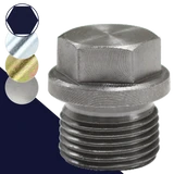 Flanged Hex Drive Plug,Steel, Finishes Vary,DIN 910