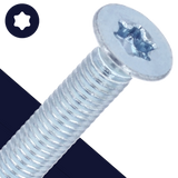 M3X0.5 Torx Flat Head Steel 4.8 Zinc Plated ISO 14581