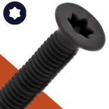 M4 Torx Flat Head,Stainless + Black Oxide,ISO 14581