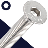 M8X1.25 Flat Head Cap Screw - A2 Stainless ISO 10642