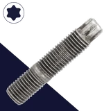 M10X1.25 Fine Torx Stud,Steel Class 8.8 Zinc,Special Double End
