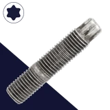 M10X1.25 Fine Torx Stud,Steel Class 8.8 Zinc,Special Double End