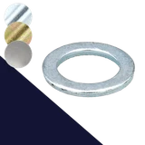 Flat Washer Small O.D.,140 HV Steel,DIN 433